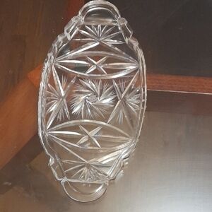 Elegant Crystal Cut Glass Dish